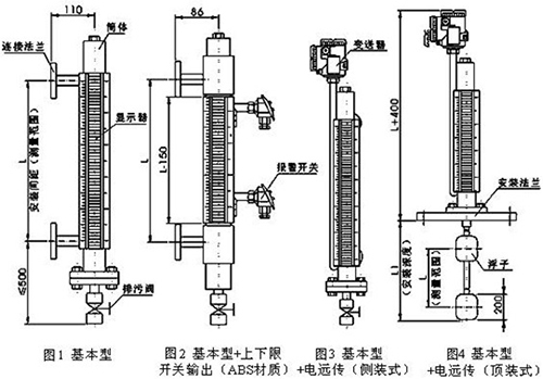 鹽水液位計結(jié)構(gòu)外形圖